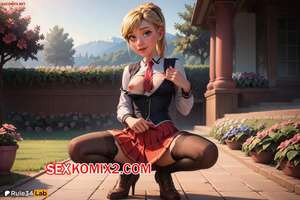 Riley Andersen in a Bible Black Uniform. Rule34Lab