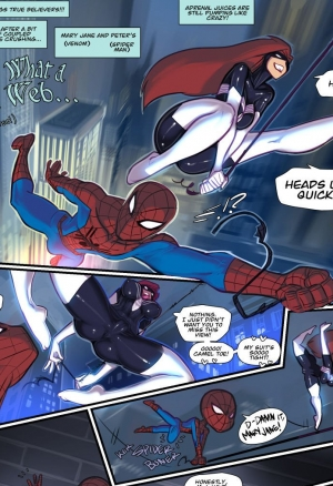 Spider man and his gf have sex on the wall (Eng)