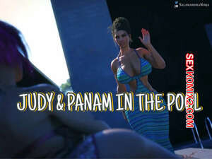 Cyberpunk 2077. Джуди и Панам в бассейне. Judy and Panam In The Pool. Salamandra