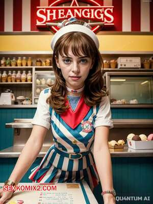 Maya Hawke. Stranger Things Ahoy Ice Cream 1980s Vintage Classic. QuantumAI