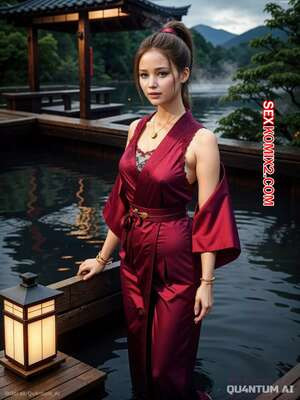 Jennifer Lawrence. Japanese Batch House Kimino Lingerie. QuantumAI