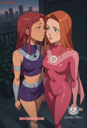 Starfire x Atom Eve. Scarlet Meow