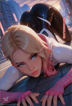 Spider Gwen. Rooftop Temptation. NaughtyPuff