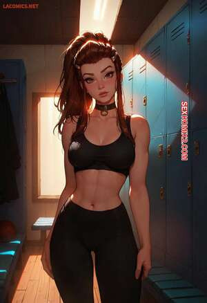 Brigitte in the Locker Room. LowFireStudios
